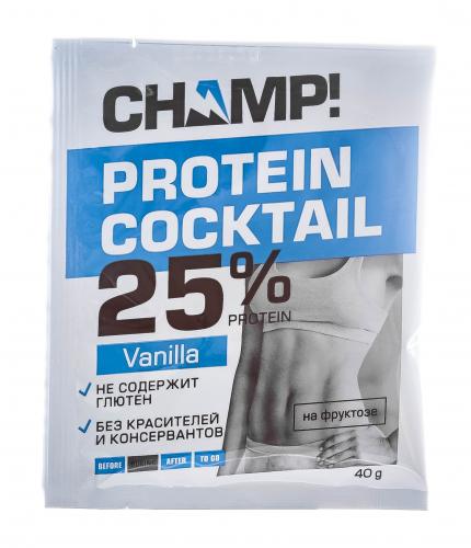 Коктейль &quot;Champ&quot; протеиновый ванильный, 40 г (Леовит, Champ), фото-2