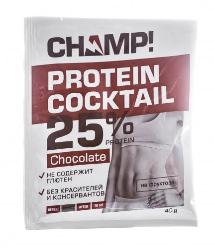 Коктейль &quot;Champ&quot; протеиновый шоколадный, 40 г (Леовит, Champ), фото-2