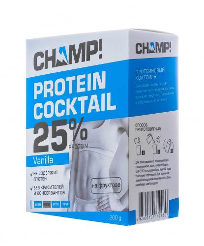 Коктейль &quot;Champ&quot; протеиновый ванильный, 5 шт*40 г (), фото-4