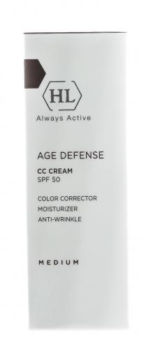Холи Лэнд Корректирующий крем (натуральный оттенок) для всех типов кожи CC Cream SPF 50 Medium, 50 мл (Holyland Laboratories, Age Defense), фото-2