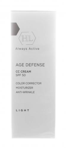 Холи Лэнд Корректирующий крем (светлый) для всех типов кожи CC Cream SPF 50 Light, 50 мл (Holyland Laboratories, Age Defense), фото-3