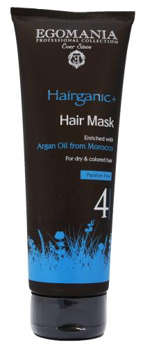 Маска с маслом арганы для сухих и окрашенных волос 250 мл (Hairganic+, Argan Oil), фото-2