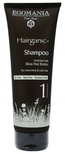 Шампунь с маслом ши для густых, вьющихся волос 250 мл (, Hairganic+, Shea Nut Butte), фото-2