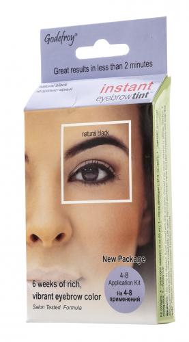 Годефрой Eyebrow Tint Natural Black Краска-хна в капсулах для бровей черная, 4 капсулы (Godefroy, Eyebrow), фото-9