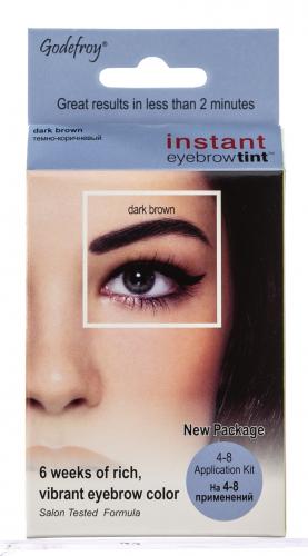 Годефрой Eyebrow Tint Dark Brown Краска-хна в капсулах для бровей темно-коричневая, 4 капсулы (Godefroy, Eyebrow), фото-5
