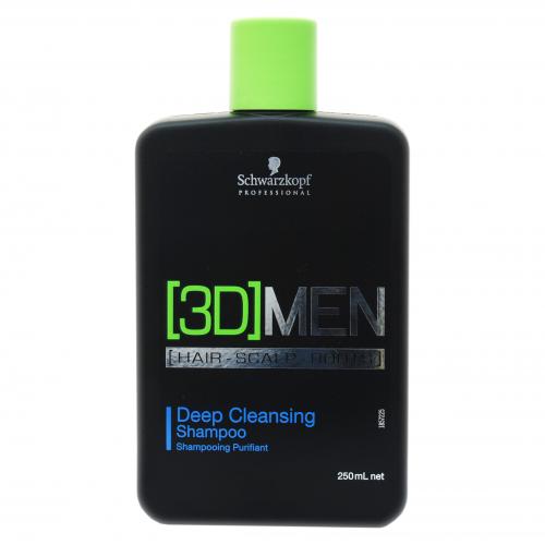 Шварцкопф Профешнл Шампунь для глубокого очищения Deep Cleansing Shampoo, 250 мл (Schwarzkopf Professional, [3D]MEN, Уход [3D]MEN), фото-2