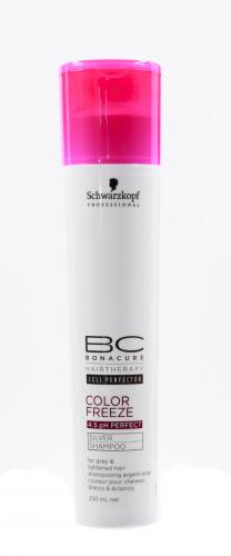 Шварцкопф Профешнл BC Шампунь для волос придающий серебряный оттенок волосам Color Freeze Silver Shampoo  250 мл (Schwarzkopf Professional, BC Bonacure, Color Freeze), фото-2
