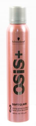 OSiS Лак сильной фиксации с эффектом кристального блеска Soft Glam Strong Glossy Spray 200 мл (Osis+, Soft Glam), фото-2