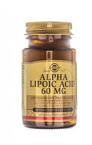 Солгар Альфа-липоевая кислота для увеличения физической выносливости в капсулах, 30 шт (Solgar, Специальные добавки), фото-7