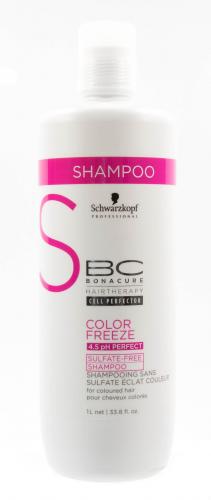 Шварцкопф Профешнл ВС Сияние Цвета Бессульфатный Шампунь Color Freeze Sulfate-Free Shampoo 1000 мл (Schwarzkopf Professional, BC Bonacure, Color Freeze), фото-2