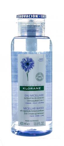 Клоран Мицеллярная вода для снятия макияжа с экстрактом василька 400 мл (Klorane, )