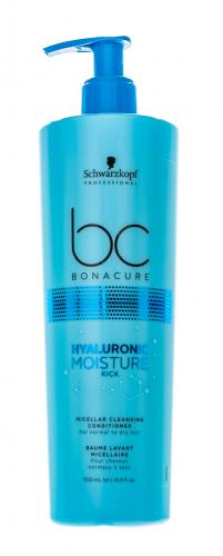 Мицеллярный очищающий кондиционер Micellar Cleansing Conditioner, 500 мл (BC Bonacure, Hyaluronic Moisture Kick), фото-4