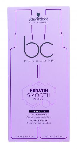 Двухступенчатый несмываемый уход, 2x100 мл (BC Bonacure, Keratin Smooth Perfect), фото-2
