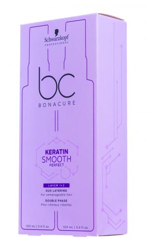 Двухступенчатый несмываемый уход, 2x100 мл (BC Bonacure, Keratin Smooth Perfect), фото-3
