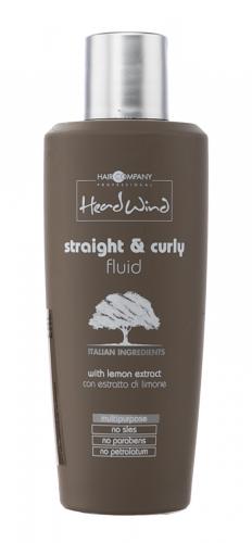 Хэир Компани Профешнл Флюид для укладки прямых или вьющихся волос Straight &amp; Curly Fluid, 200 мл (Hair Company Professional, Head Wind, Gold), фото-2