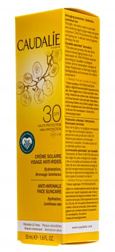 Кодали Антивозрастной солнцезащитный крем для лица SPF30, 50 мл (Caudalie, Teint&Soleil Divin), фото-4
