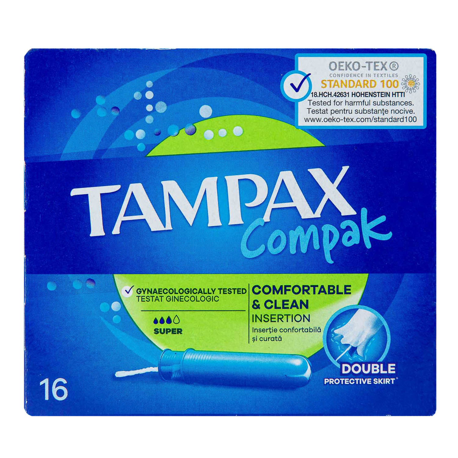 Купить Компак Тампоны с аппликатором супер, 16 шт Tampax в интернет ...