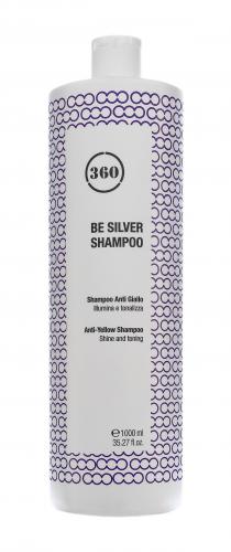 Антижелтый шампунь для волос, 1000 мл (360, Уход, Be Silver), фото-4