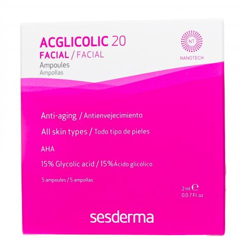 Сесдерма Средство в ампулах, 5 амп. по 2мл. (Sesderma, Acglicolic), фото-2