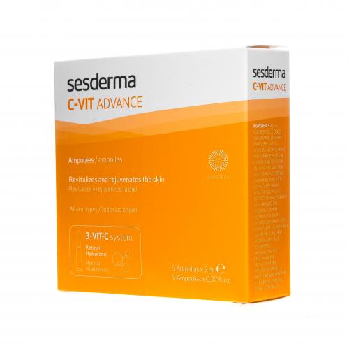 Сесдерма Средство в ампулах с витамином С, 5 ампул по 2 мл (Sesderma, С-Vit), фото-3