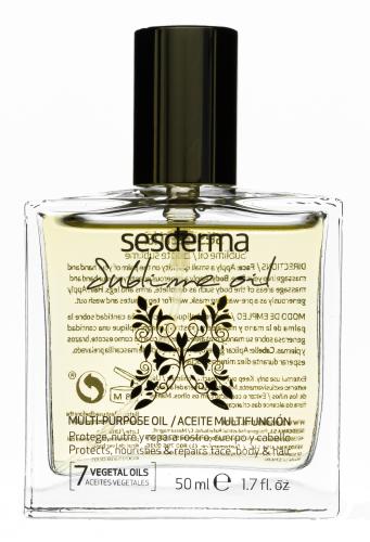 Сесдерма Масло для лица, тела и волос питательное и восстанавливающее, 50 мл (Sesderma, Sublime oil), фото-2