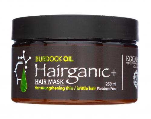 Маска с маслом репейника для укрепления тонких, ломких волос, 250 мл (Hairganic+ Restyle), фото-2