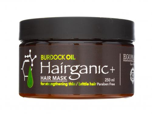 Маска с маслом репейника для укрепления тонких, ломких волос, 250 мл (Hairganic+ Restyle), фото-3