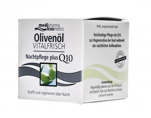 Медифарма Косметикс Ночной крем для лица против морщин Vitalfrisch, 50 мл (Medipharma Cosmetics, Olivenol), фото-3