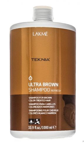 Лакме Шампунь для поддержания оттенка окрашенных волос &quot;Коричневый&quot; 1000 мл (Lakme, Teknia, Ultra brown), фото-2