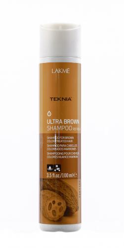 Лакме Ultra brown Шампунь для поддержания оттенка окрашенных волос &quot;Коричневый&quot; 100 мл (Lakme, Teknia, Ultra brown), фото-2