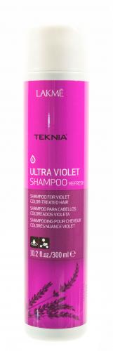 Лакме Ultra violet Шампунь для поддержания оттенка окрашенных волос &quot;Фиолетовый&quot; 300 мл (Lakme, Teknia, Ultra violet), фото-2