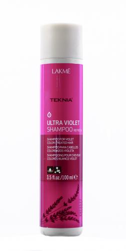 Лакме Ultra violet Шампунь для поддержания оттенка окрашенных волос &quot;Фиолетовый&quot; 100 мл (Lakme, Teknia, Ultra violet), фото-2