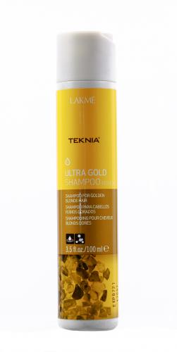 Лакме Ultra gold Шампунь для поддержания оттенка окрашенных волос &quot;Золотистый&quot; 100 мл (Lakme, Teknia, Ultra gold), фото-2