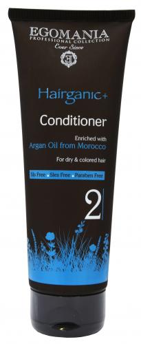 Кондиционер с маслом арганы для сухих и окрашенных волос 250 мл (Hairganic+, Argan Oil), фото-2