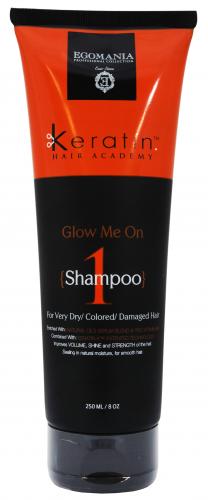 Шампунь «Во всем блеске!» для очень сухих, окрашенных и поврежденных волос 250 мл (Keratin Hair Academy, Glow Me On), фото-2