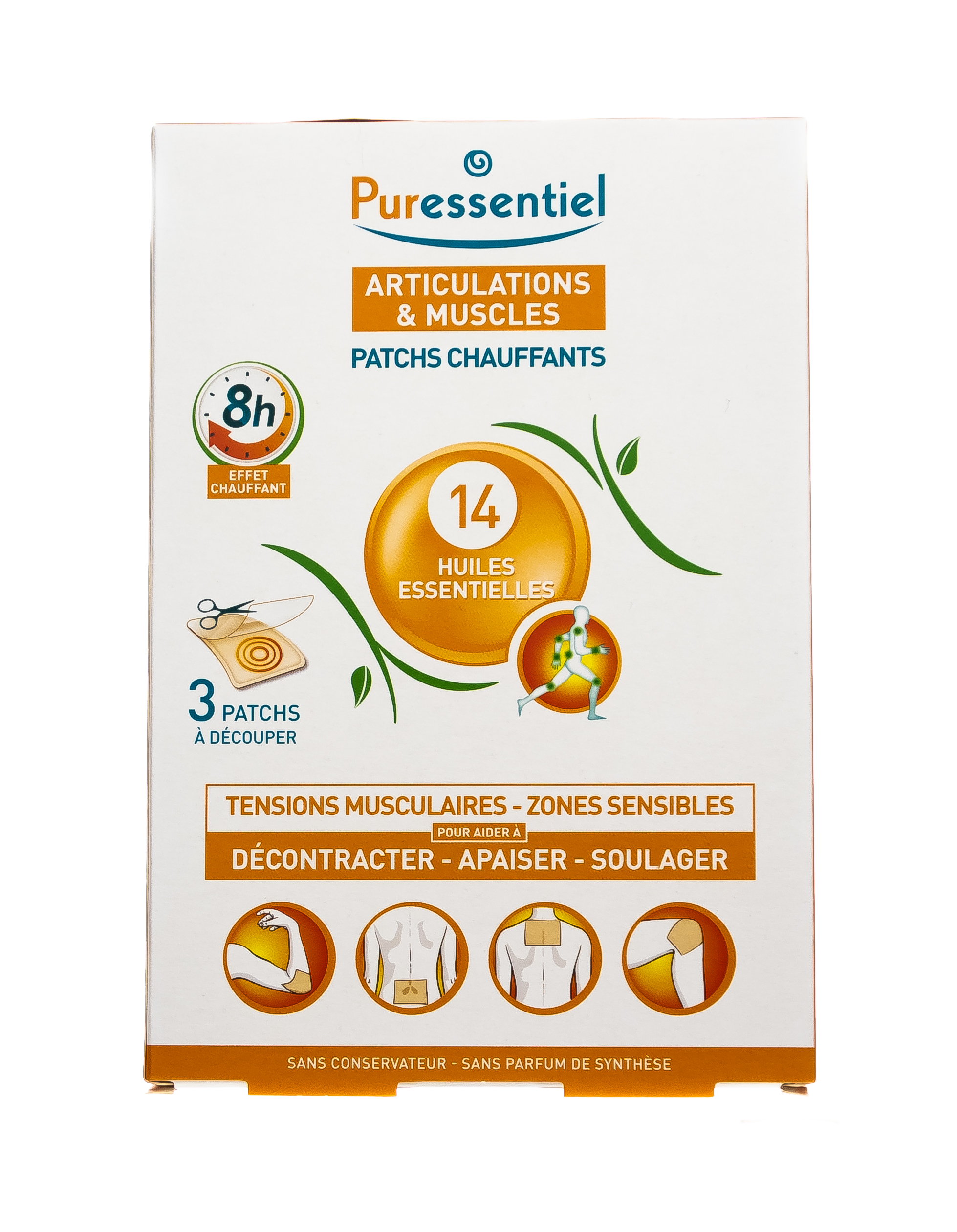 Puressentiel Разогревающие патчи "14 эфирных масел", 3 патча (Puressentiel, Мышцы и суставы) от Socolor