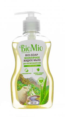 БиоМио Жидкое мыло с гелем алоэ вера, 300 мл (BioMio, Мыло), фото-4
