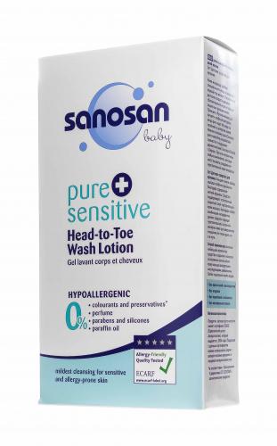 Саносан Детское средство для купания 2в1, 200 мл (Sanosan, Pure+sensitive), фото-2
