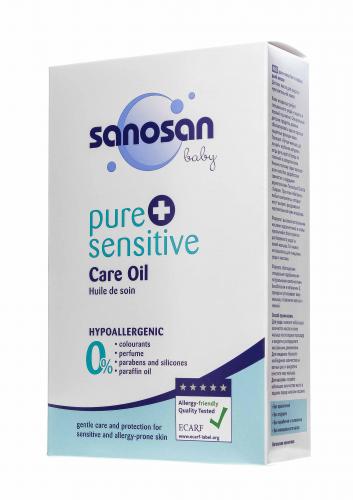 Саносан Детское масло для ухода за чувствительной кожей, 200 мл (Sanosan, Pure+sensitive), фото-3