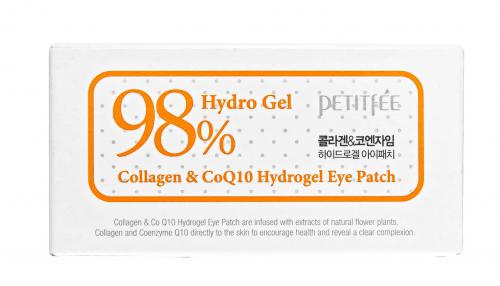 Петитфи Гидрогелевые патчи под глаза с коэнзимом и 98% содержанием коллагена, 60 шт (Petitfee, Eye Patch), фото-3