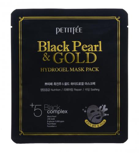 Маска для лица гидрогелевая с черным жемчугом и золотом, 32 г (Hydrogel Mask Pack), фото-2