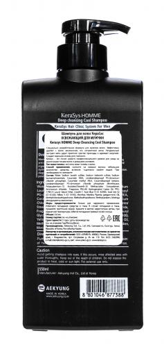 Керасис Шампунь для волос Освежающий для мужчин 550 мл (Kerasys, HOMME), фото-4