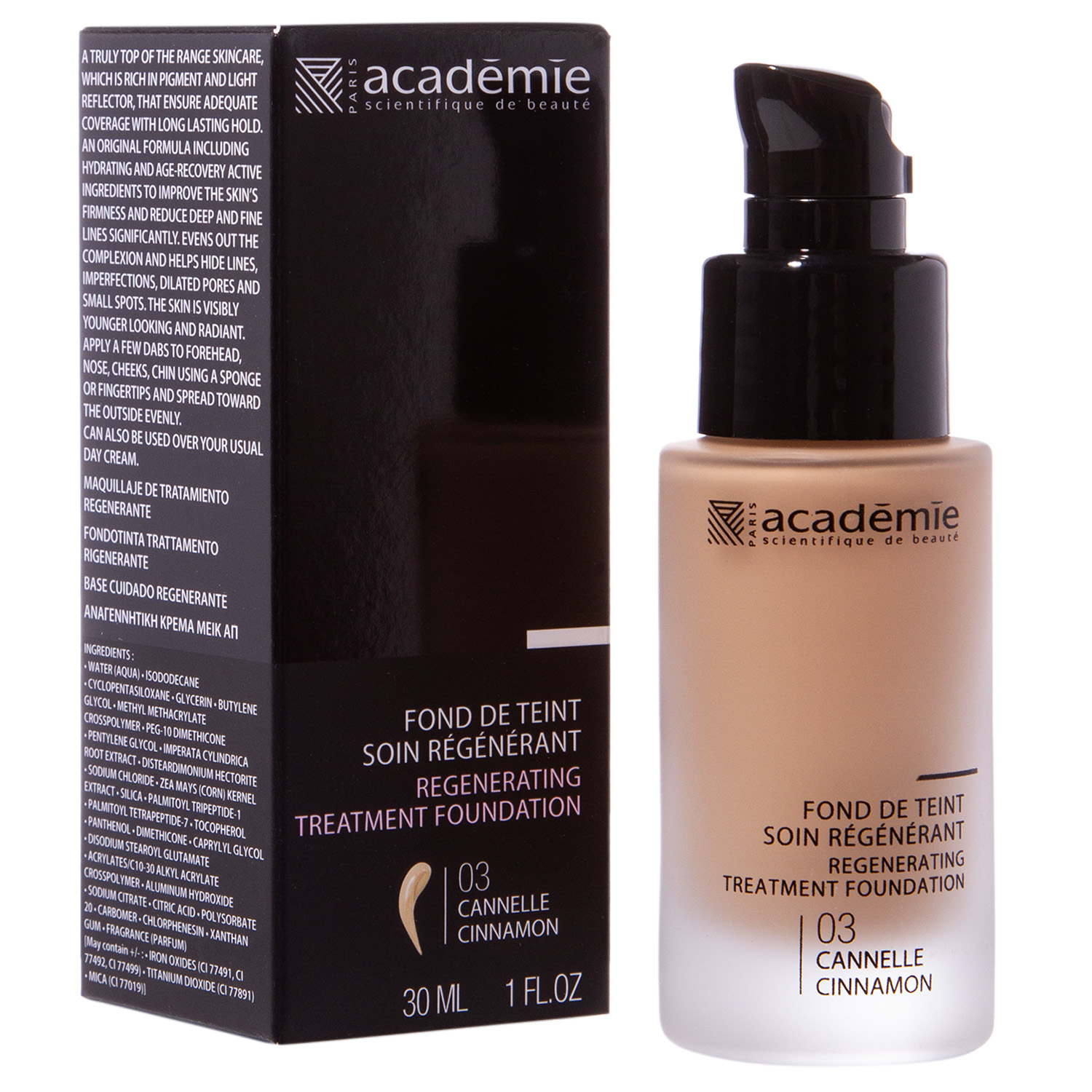 

Academie Регенерирующая тональная основа (тон 3 корица), 30 мл (Academie, Academie Make-up)