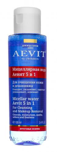 Либридерм Мицеллярная вода для очищения кожи и демакияжа 5 в 1, 100 мл (Librederm, Аевит), фото-2