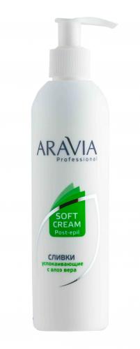 Аравия Профессионал Сливки успокаивающие с алоэ вера Soft cream Post-epil, 300 мл (Aravia Professional, Aravia Professional, Средства до и после депиляции), фото-2