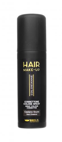 Брелил Профессионал Спрей-макияж для волос, темный каштан, 75 мл (Brelil Professional, Окрашивание, Colorianne), фото-3