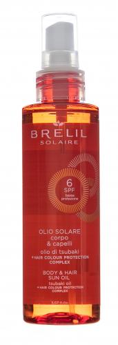 Брелил Профессионал Защитое масло для волос и тела SPF 6, 150 мл (Brelil Professional, Solaire), фото-2