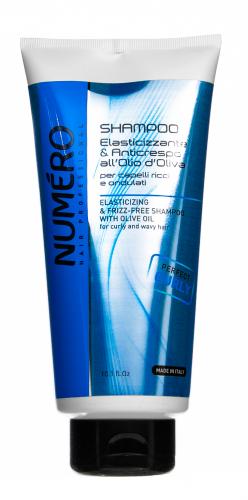 Брелил Профессионал Шампунь с оливковым маслом для вьющихся и волнистых волос 300 мл (Brelil Professional, Numero, Elasticizing & frizz-free shampoo), фото-2