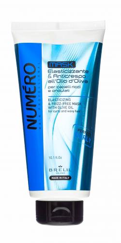 Брелил Профессионал Маска с оливковым маслом для вьющихся и волнистых волос 300 мл (Brelil Professional, Numero, Elasticizing & frizz-free shampoo), фото-2