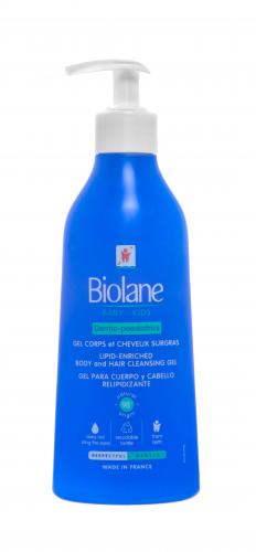 Биолан Очищающий гель для тела и волос «Дермопедиатрикс» обогащенный липидами, 350 мл (Biolane, Атопия), фото-2